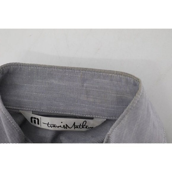 Travis Mathew Jacket Mens Medium Long Sleeve Striped Full Zip Golf casual pocket - Picture 14 of 16